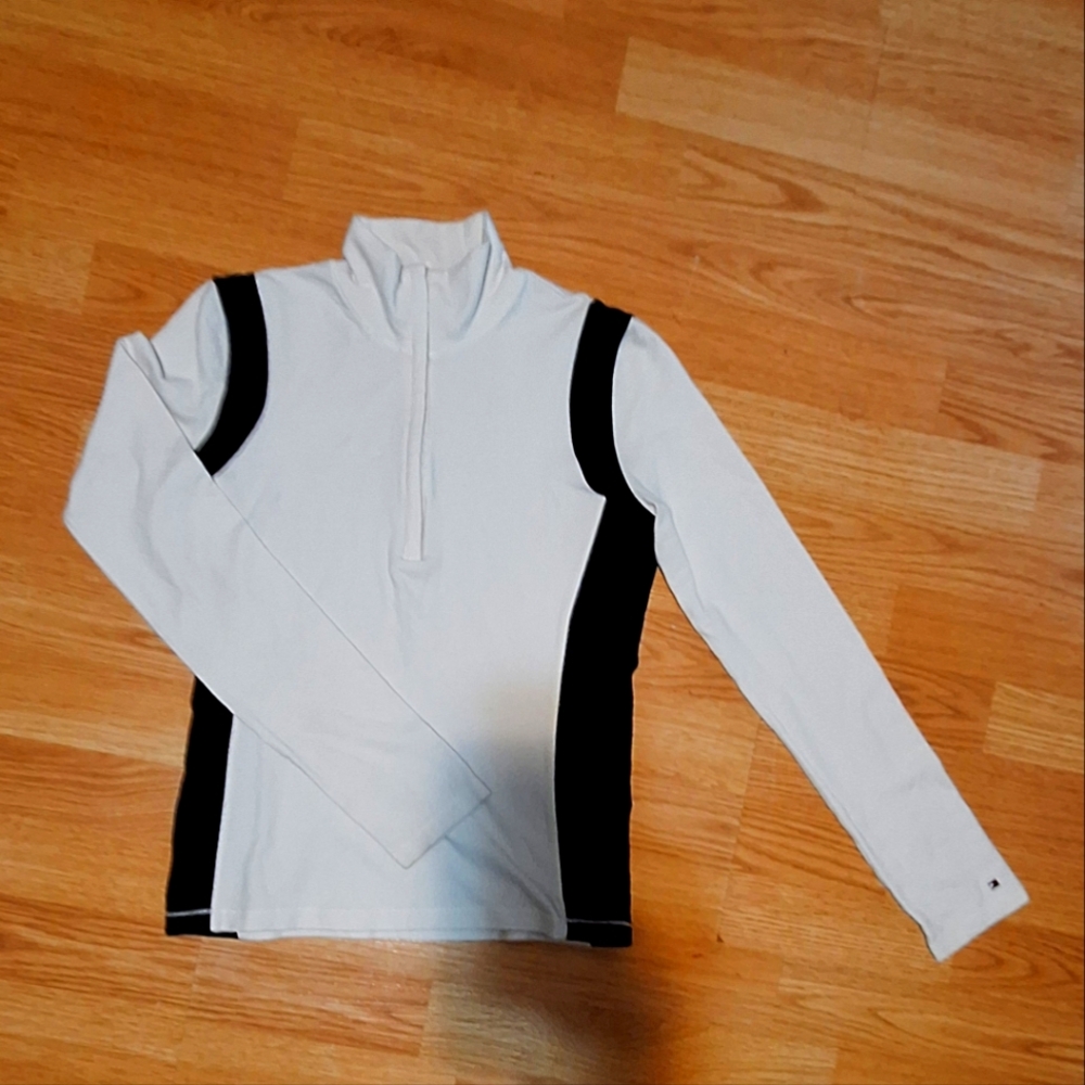 Tommy Hilfiger 1/4 Zip Mock Turtleneck Long Sleeved T shirt (size S)